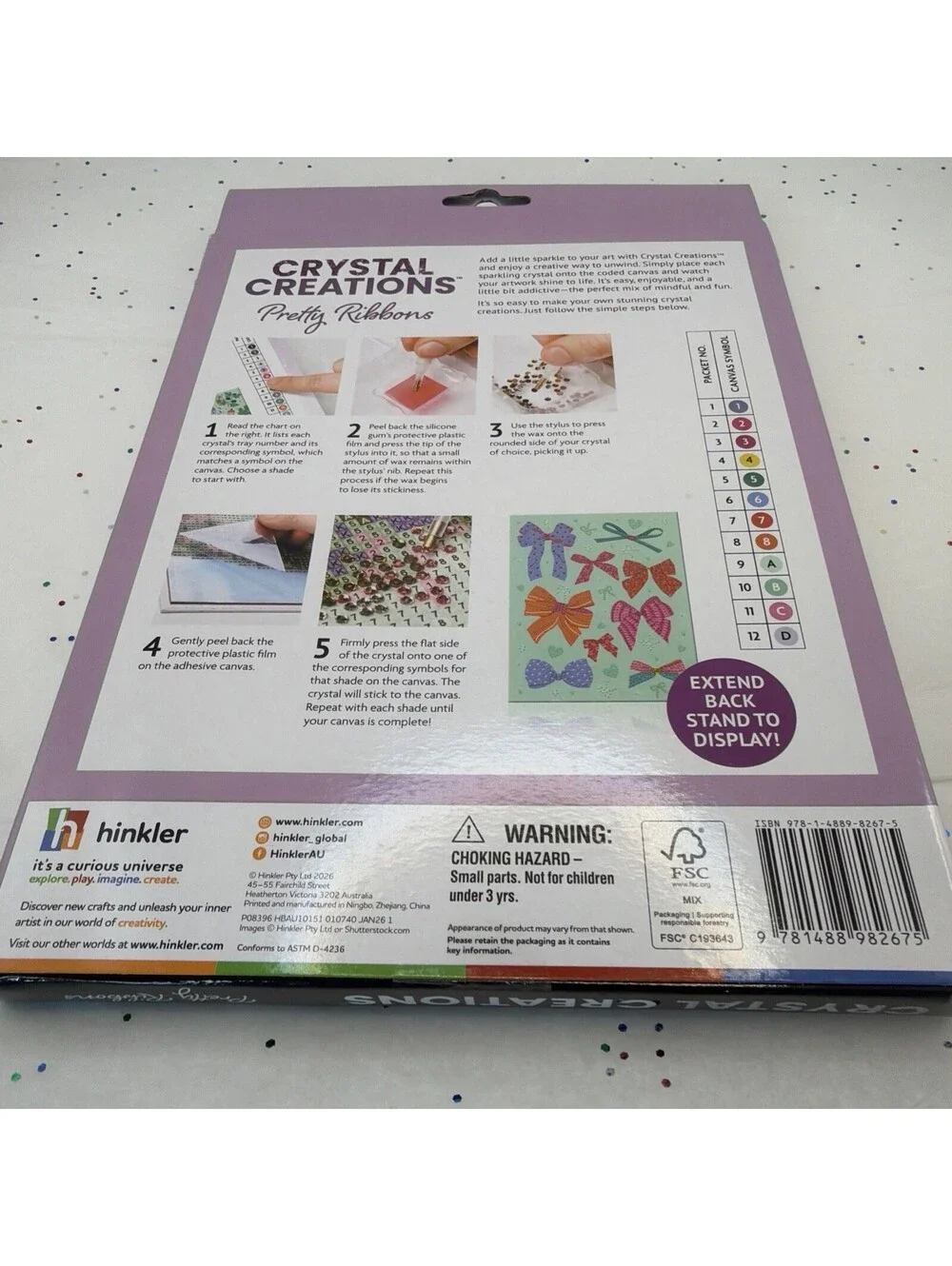 ArtMaker Crystal Creations Pretty Ribbons Diamond Painting Kit 1500 Crystals New